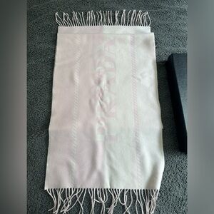 NWT! Prada wool scarf, alabaster (light pink) and talc